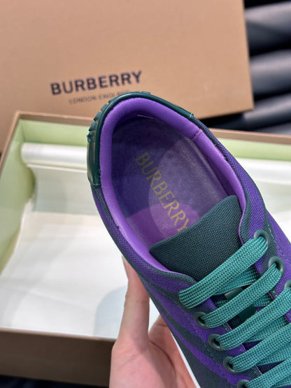 Burberry Check cotton sneakers - Color Royal