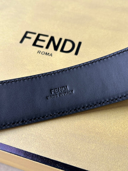 FENDI BLACK FF BELT