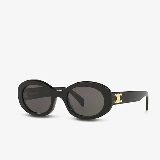 CELINE Cl40194u Oval-Frame Acetate Sunglasses