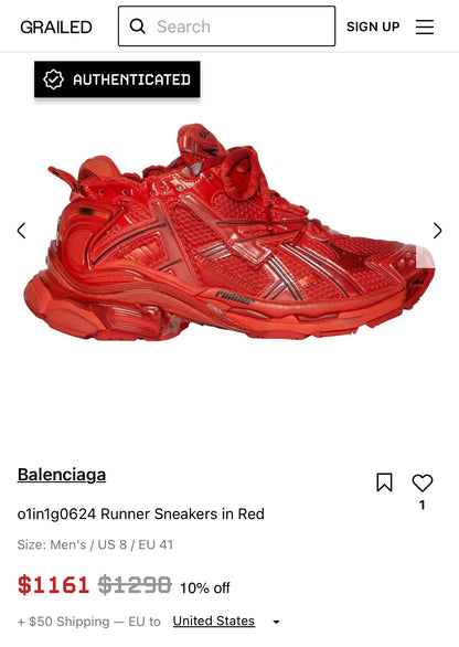 BALENCIAGA RUNNER Red