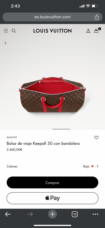 LV Keepall con bandolera 50cm M46769