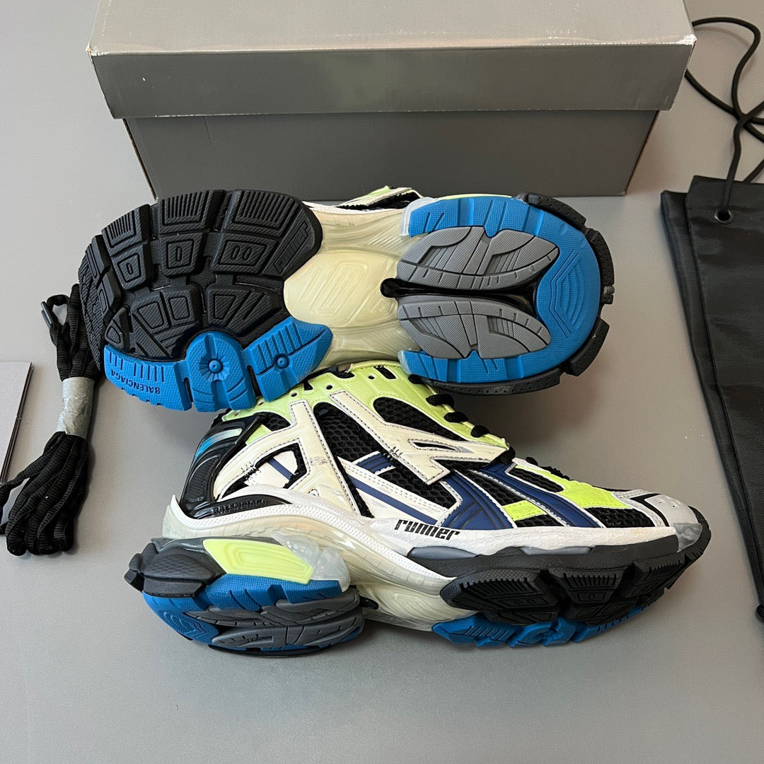 BALENCIAGA RUNNER Black Green Blue Navy