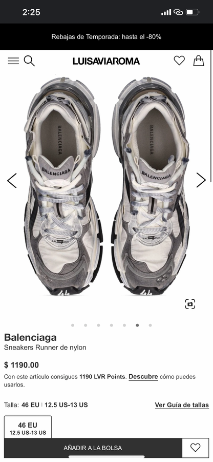 BALENCIAGA RUNNER Grey White Black