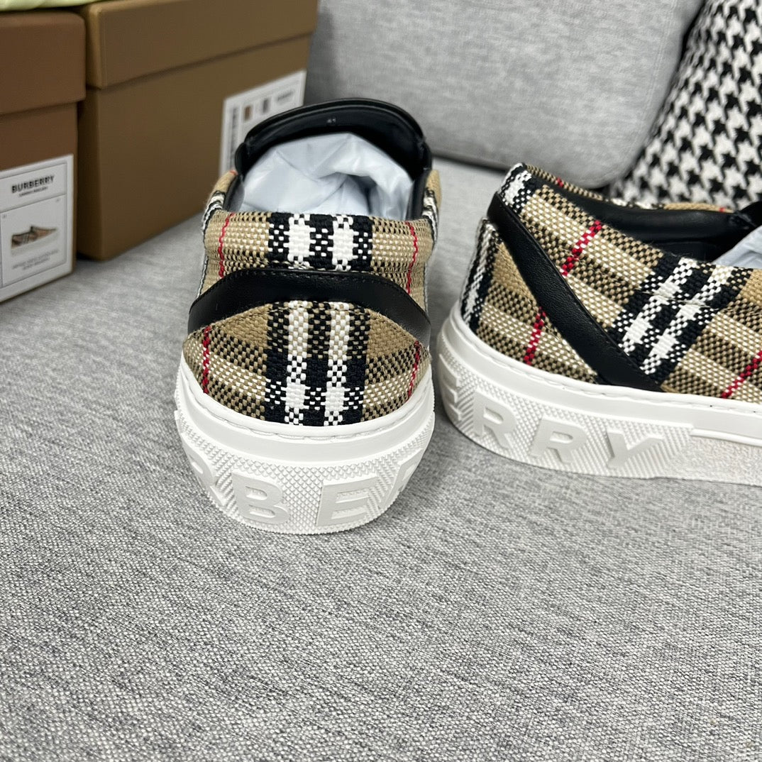 BURBERRY Vintage Check Cotton Wool Blend Sneakers