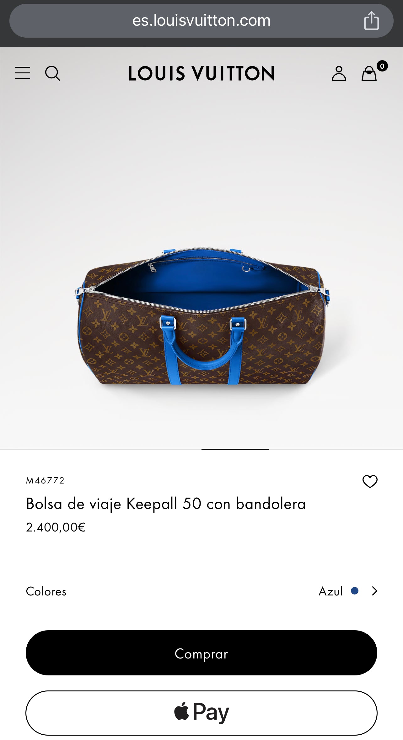 LV Keepall con bandolera 50cm M46772