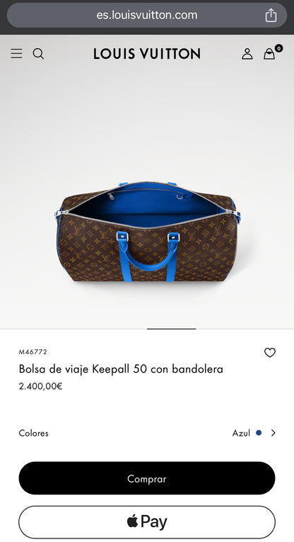 LV Keepall con bandolera 50cm M46772