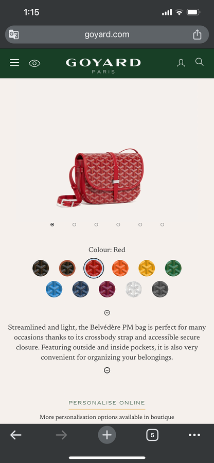 GOYARD Belvedere PM RED