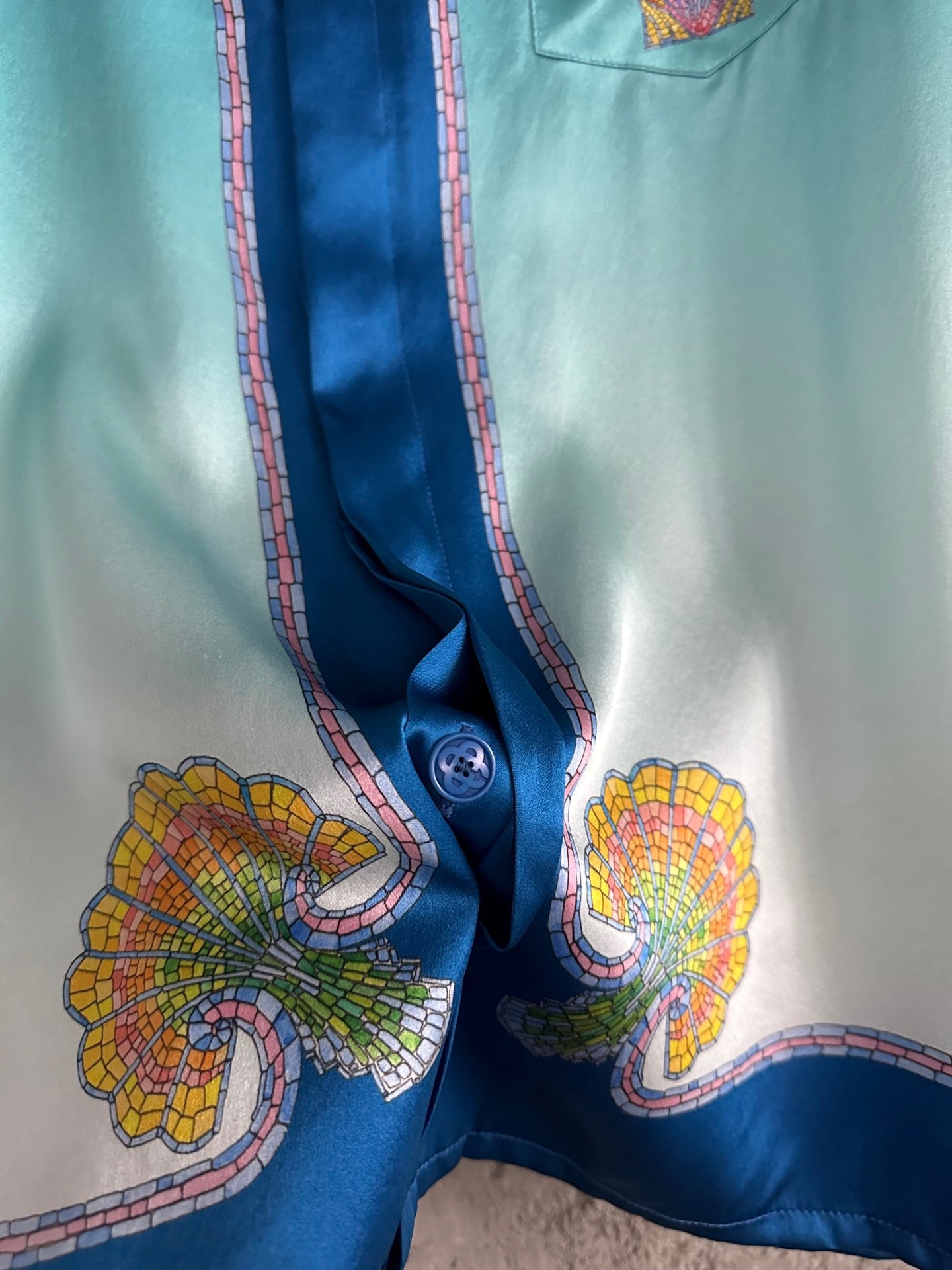 CASABLANCA COQUILLAGE COLORÉ SILK SHIRT