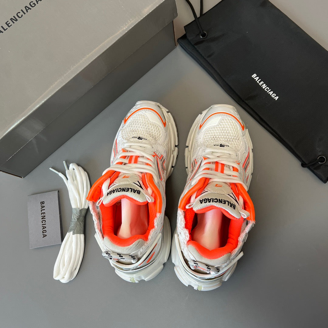 BALENCIAGA RUNNER White Fluo Orange