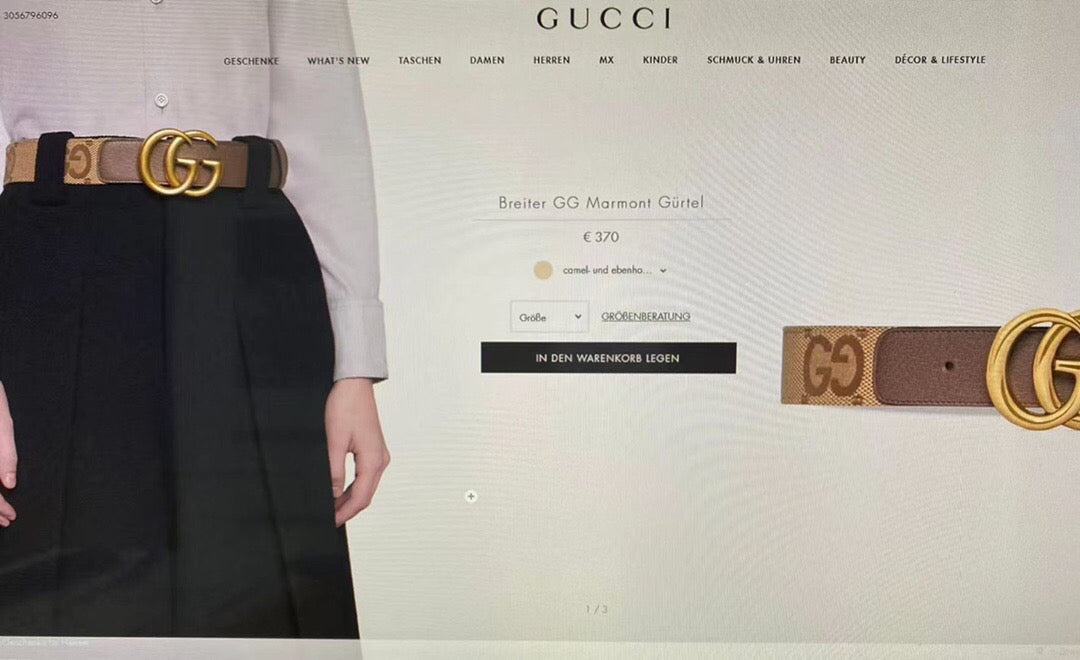 GUCCI Breiter GG Marmont Gürtel