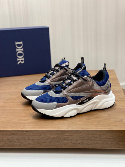 Dior B22 BLUE TECHNICAL MESH AND SILVER