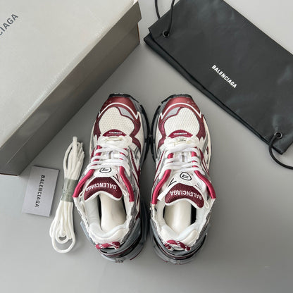 BALENCIAGA RUNNER Grey Red Wine