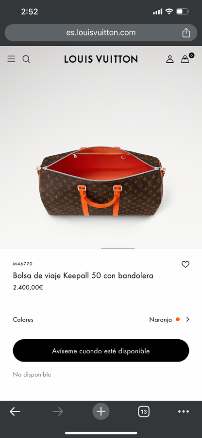 LV Keepall con bandolera 50cm M46770