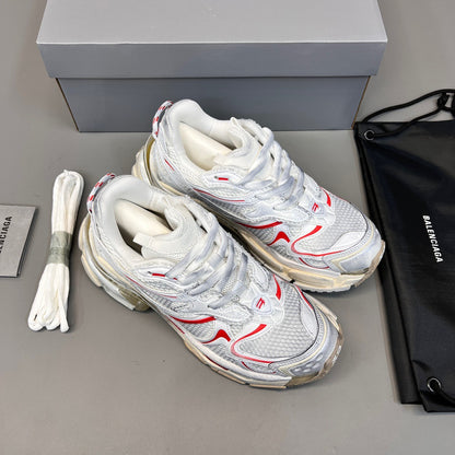 BALENCIAGA RUNNER White Beige Red