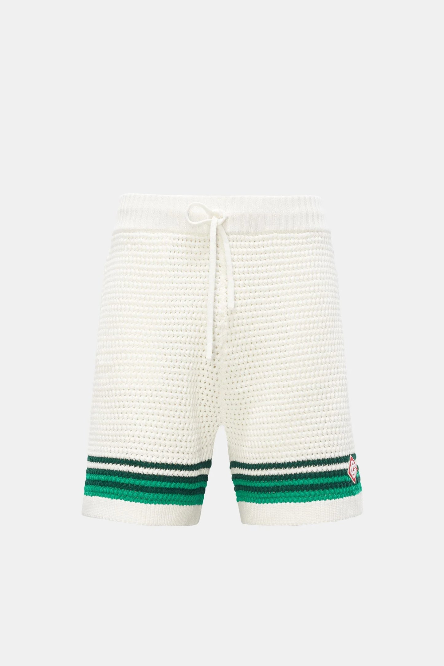 CASABLANCA White-Green CROCHET SHORTS