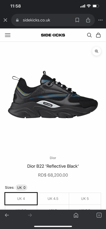 Dior B22 Reflective Black