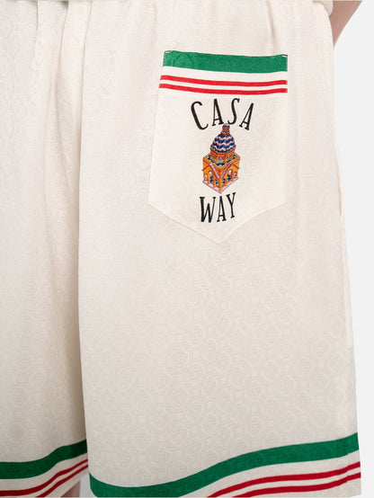 CASABLANCA BOWLING CASA WAY SILK SHORT