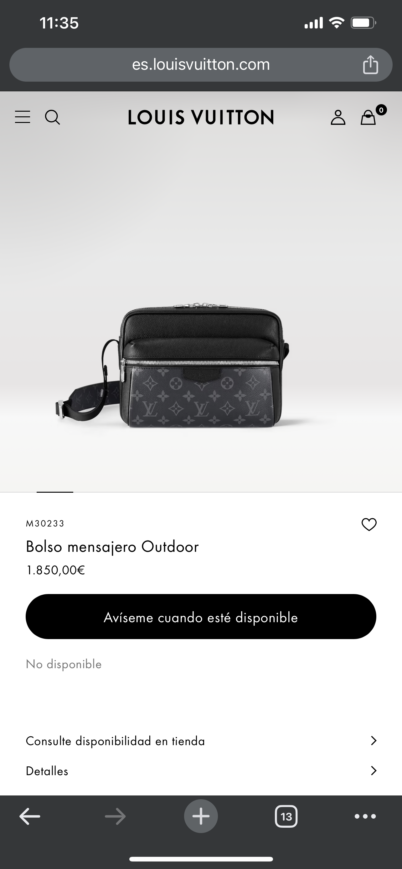 LV Bolso Messenger Outdoor M30233