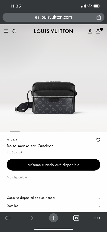 LV Bolso Messenger Outdoor M30233