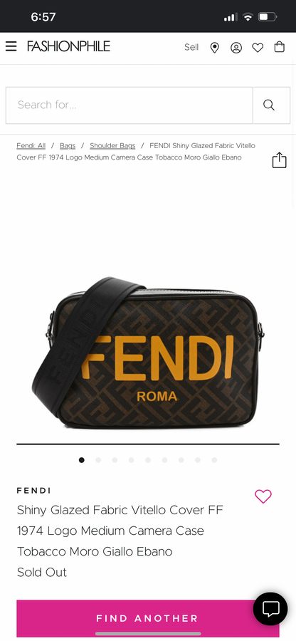 Fendi Diagonal Camera Case Fendi Logo