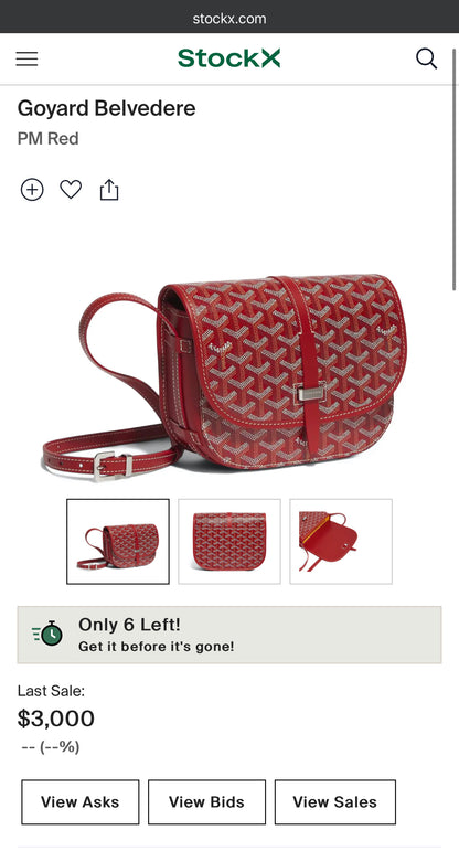 GOYARD Belvedere PM RED