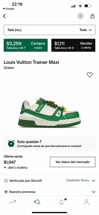 LV Maxi Trainer Sneaker Green