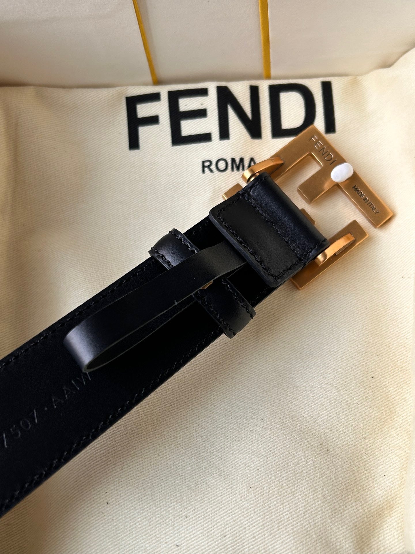 FENDI BLACK FF BELT