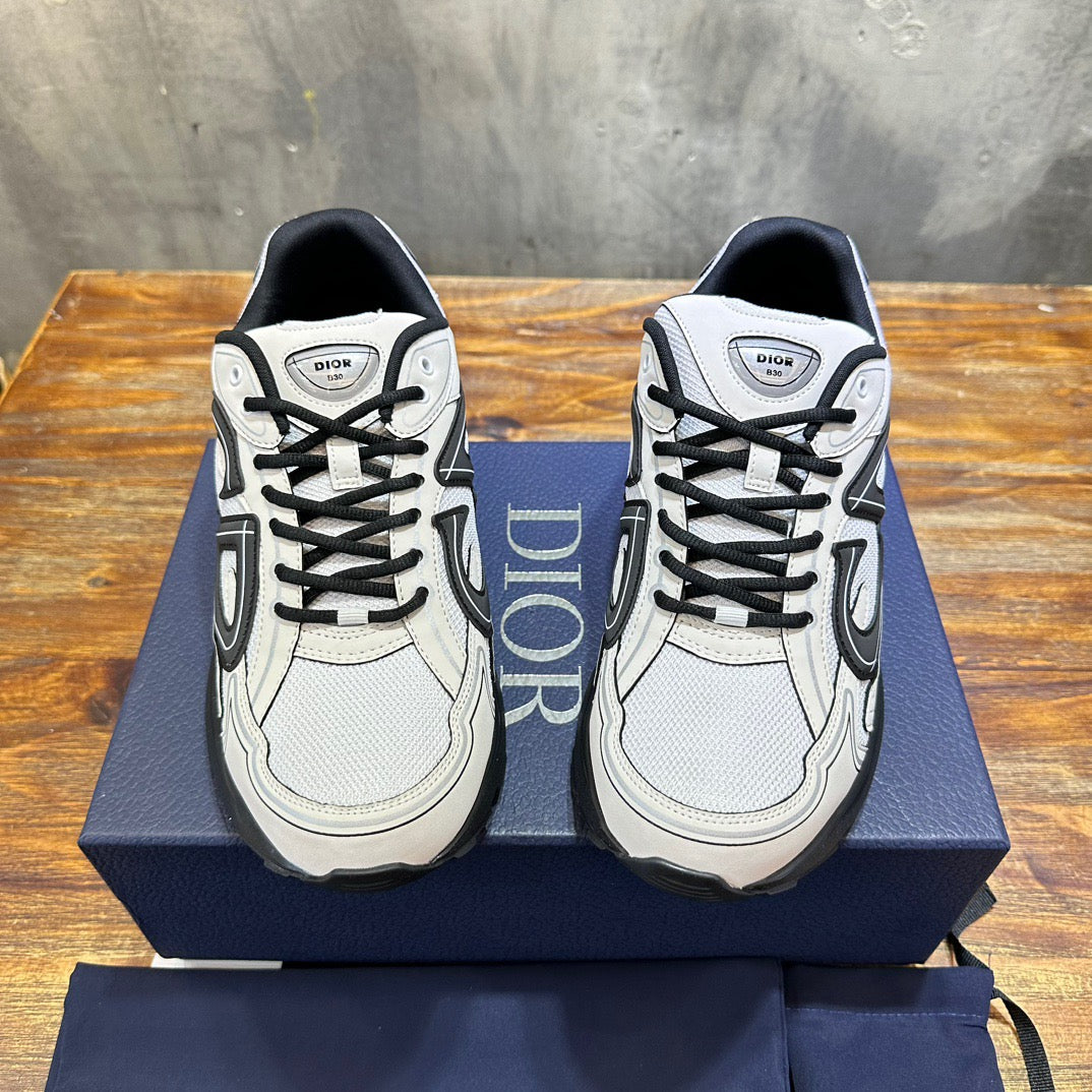 DIOR B30 Sneakers White Mesh and White Technical Fabric