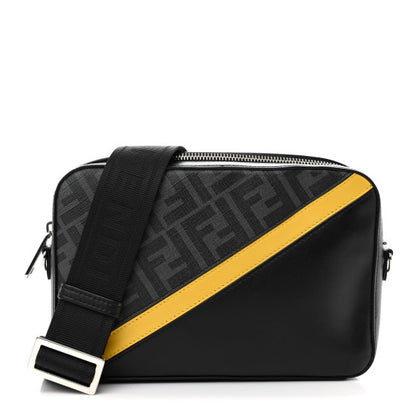 Fendi Diagonal Camera Case Black Yellow