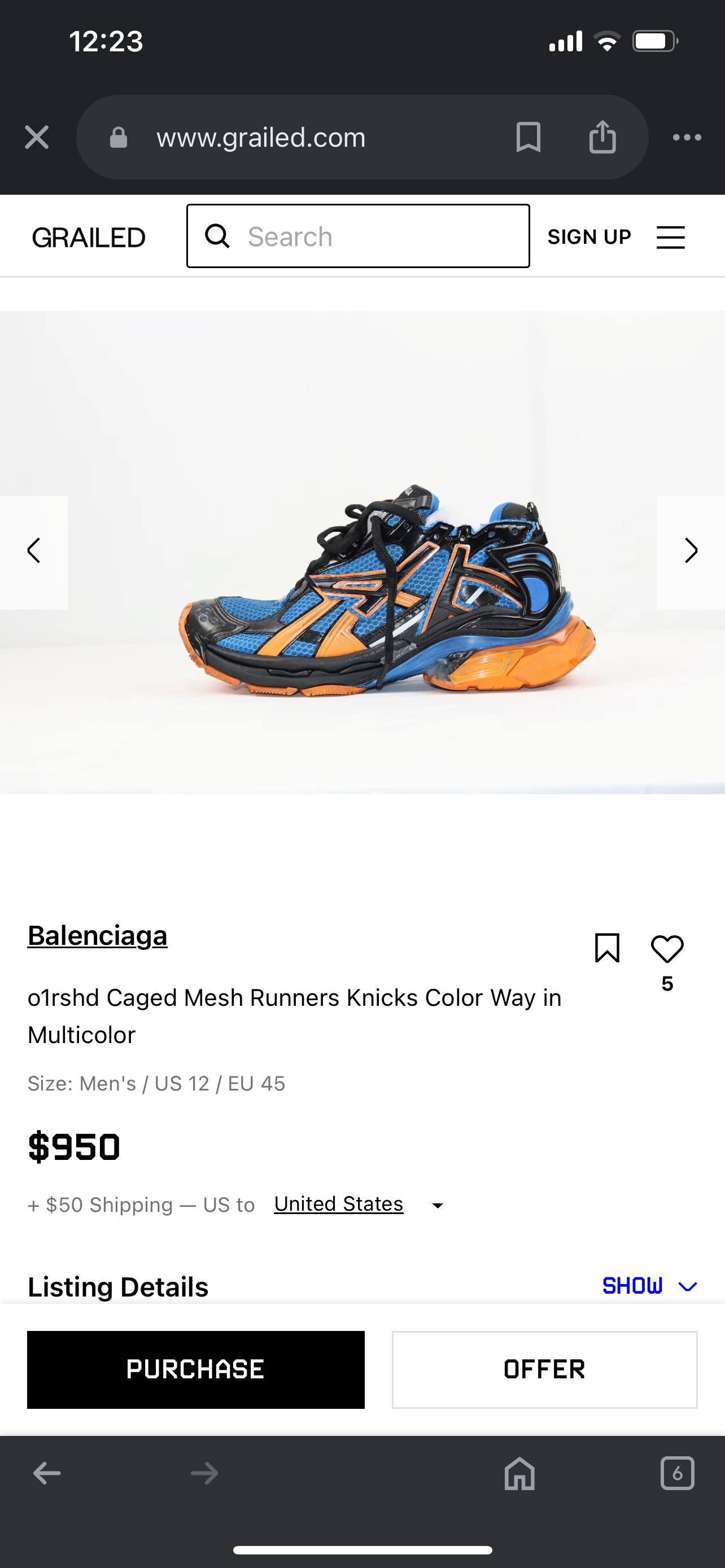 BALENCIAGA RUNNER 'Caged Mesh Runners Knicks Color Way in Multicolor