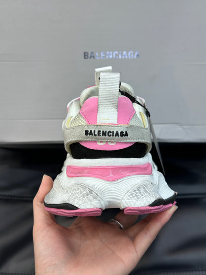 BALENCIAGA CARGO SNEAKERS IN GREY/WHITE/PINK