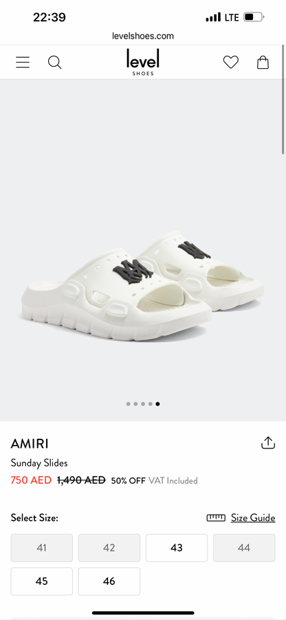 AMIRI Sunday Slides White