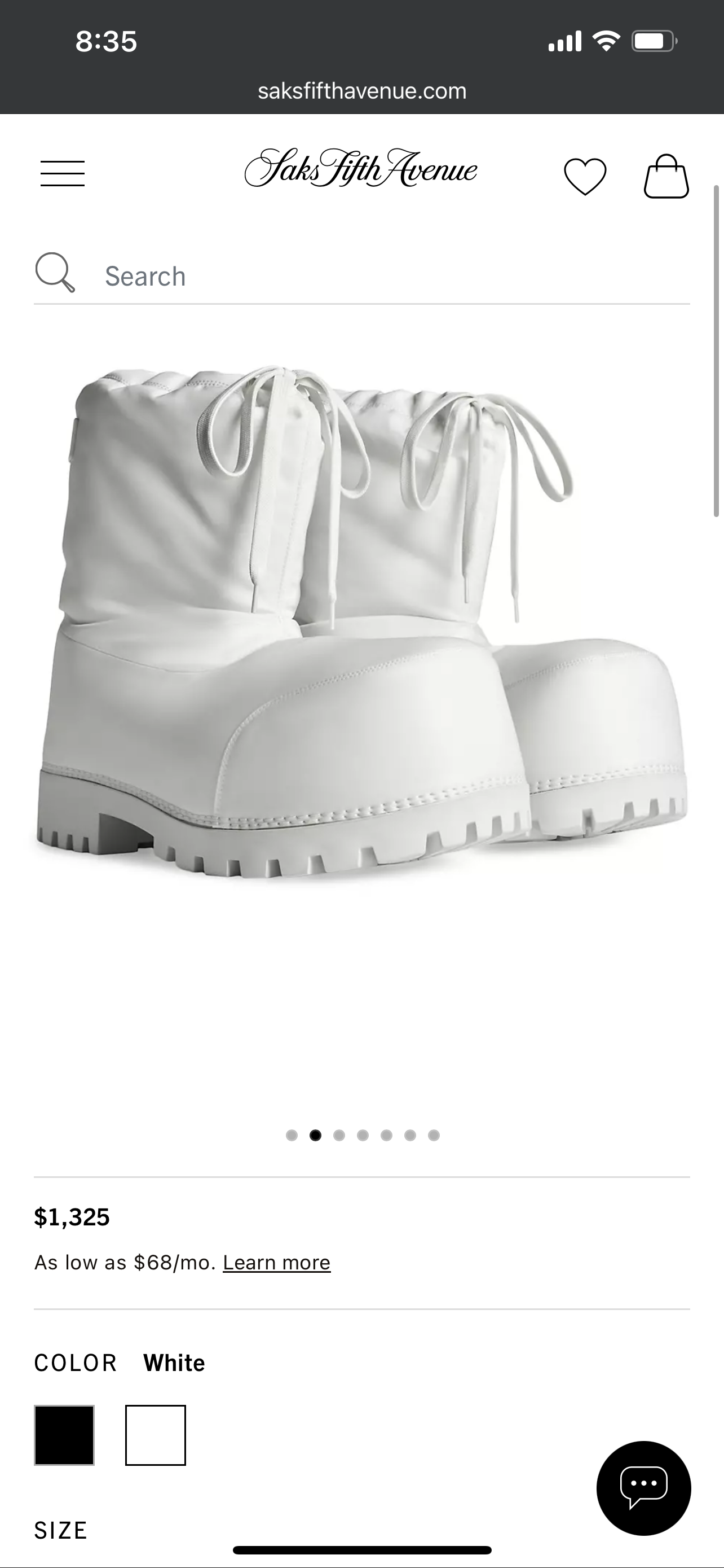 BALENCIAGA SKIWEAR - ALASKA LOW BOOT IN WHITE