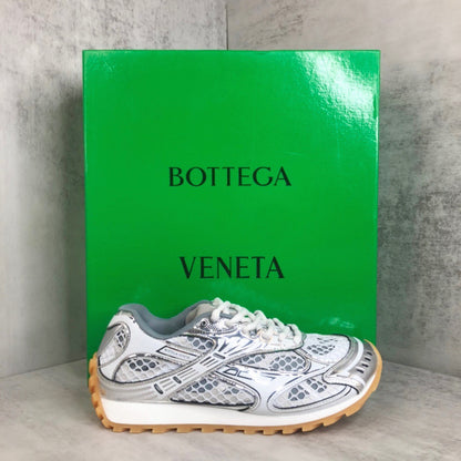 Bottega Veneta Orbit Sneaker / Silver White