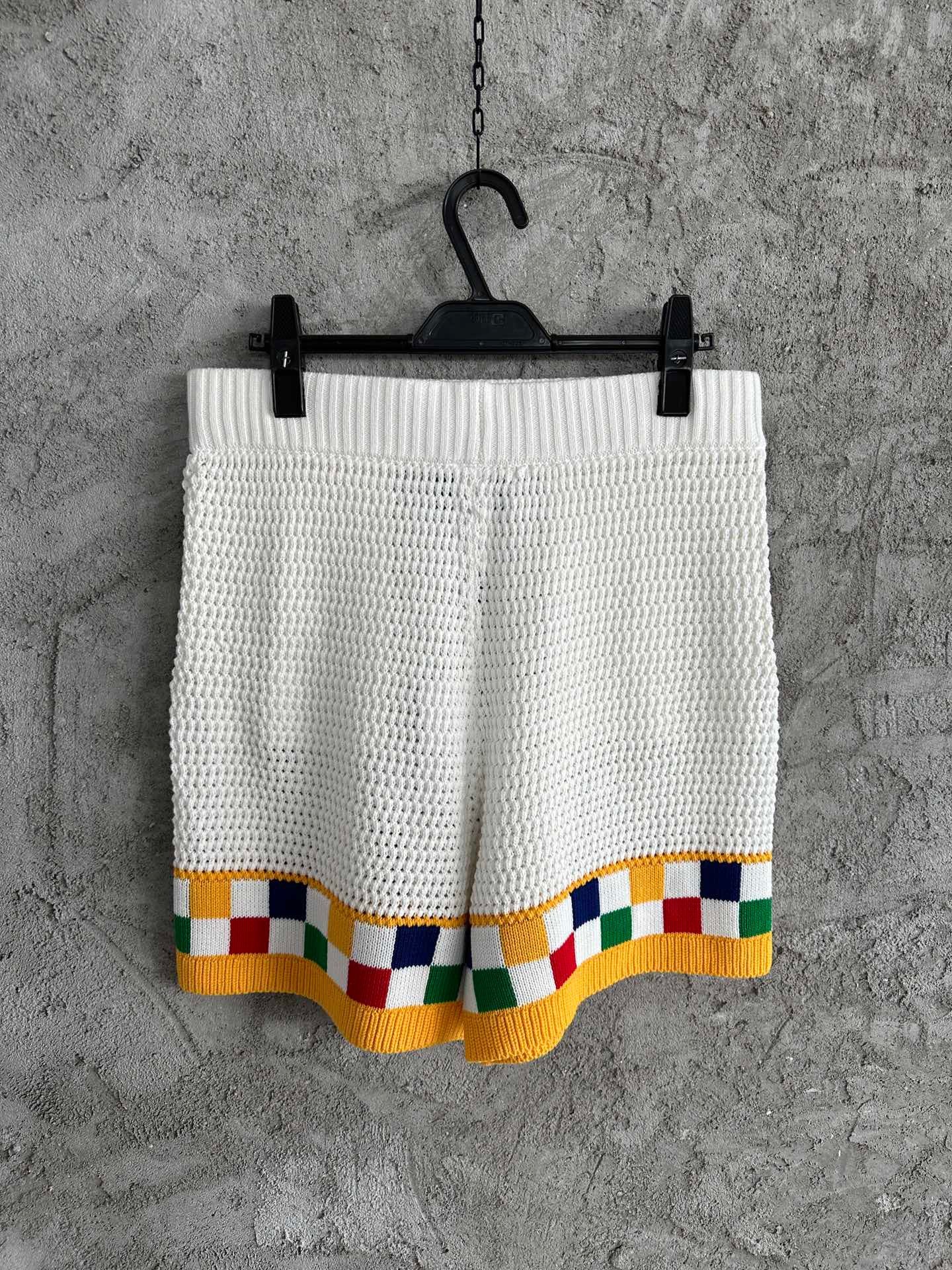 CASABLANCA CROCHET KNIT SHORTS