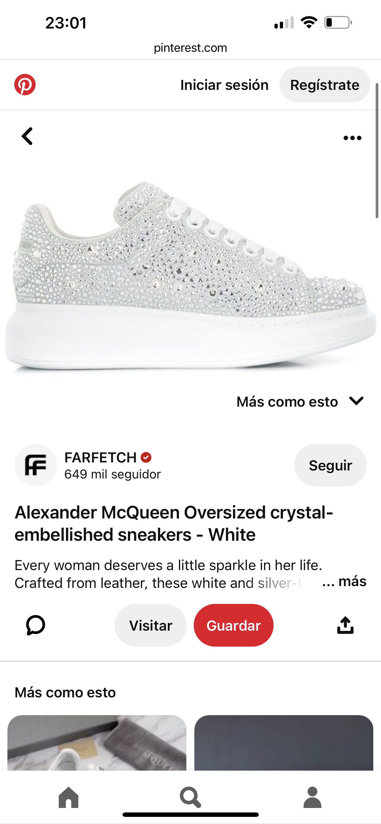 Alexander McQueen Oversized Sneakers Crystal Embellished