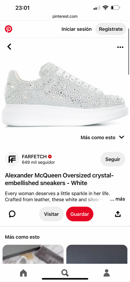 Alexander McQueen Oversized Sneakers Crystal Embellished