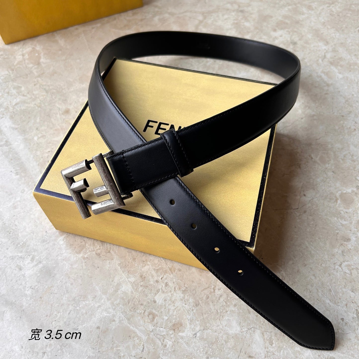 FENDI BLACK FF BELT