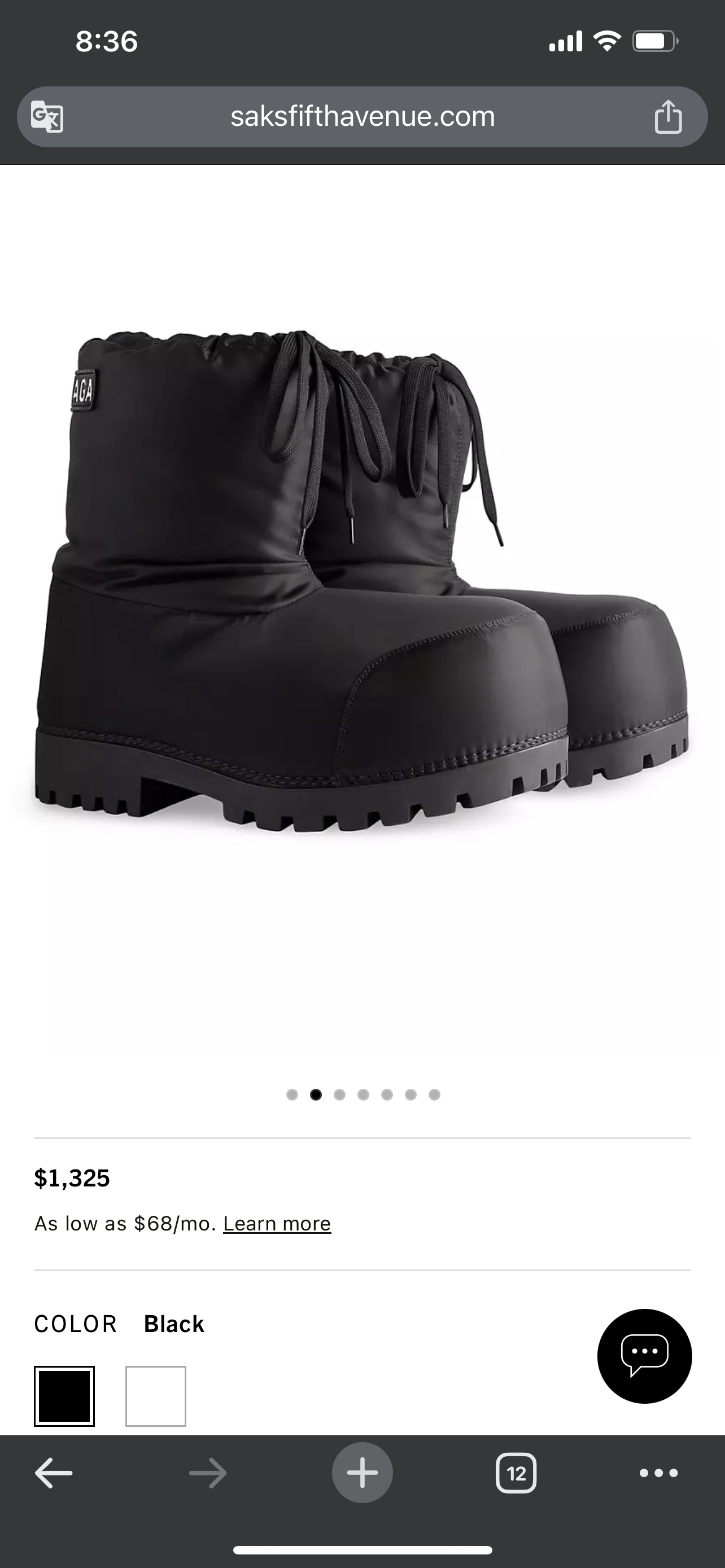 BALENCIAGA SKIWEAR - ALASKA LOW BOOT IN BLACK