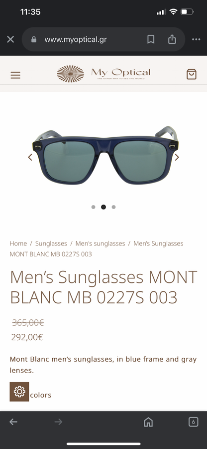 MONT BLANC Lentes de sol