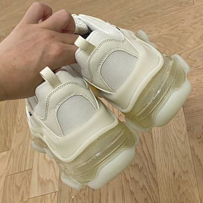 Balenciaga TRIPLE S CLEAR SOLE SNEAKER IN WHITE