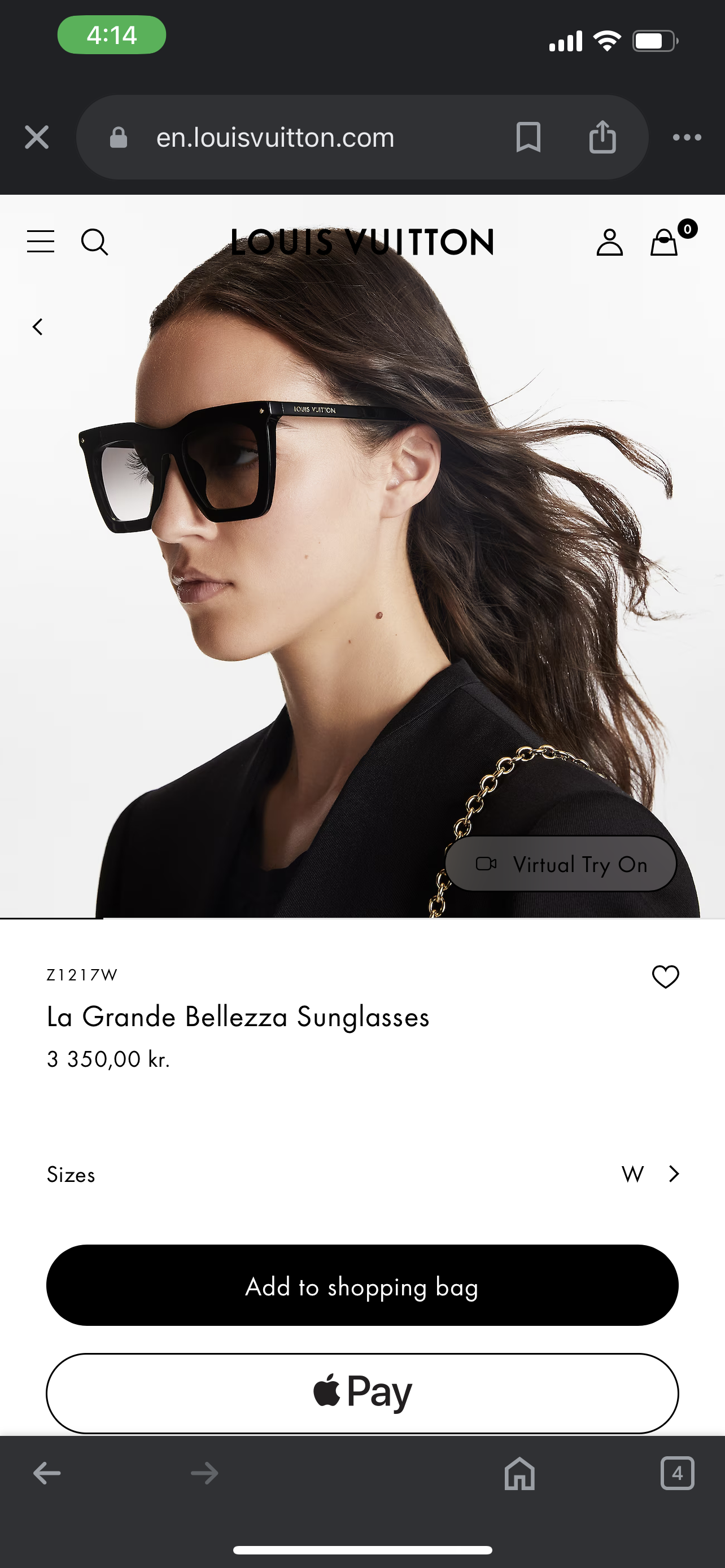 LV LENTES DE SOL Z1217W