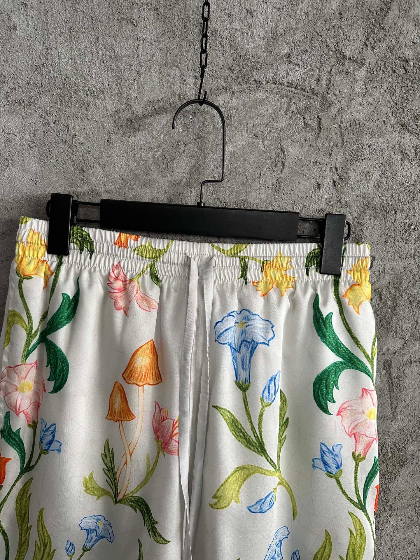 CASABLANCA L’arche Fleurie print  SILK SHORT