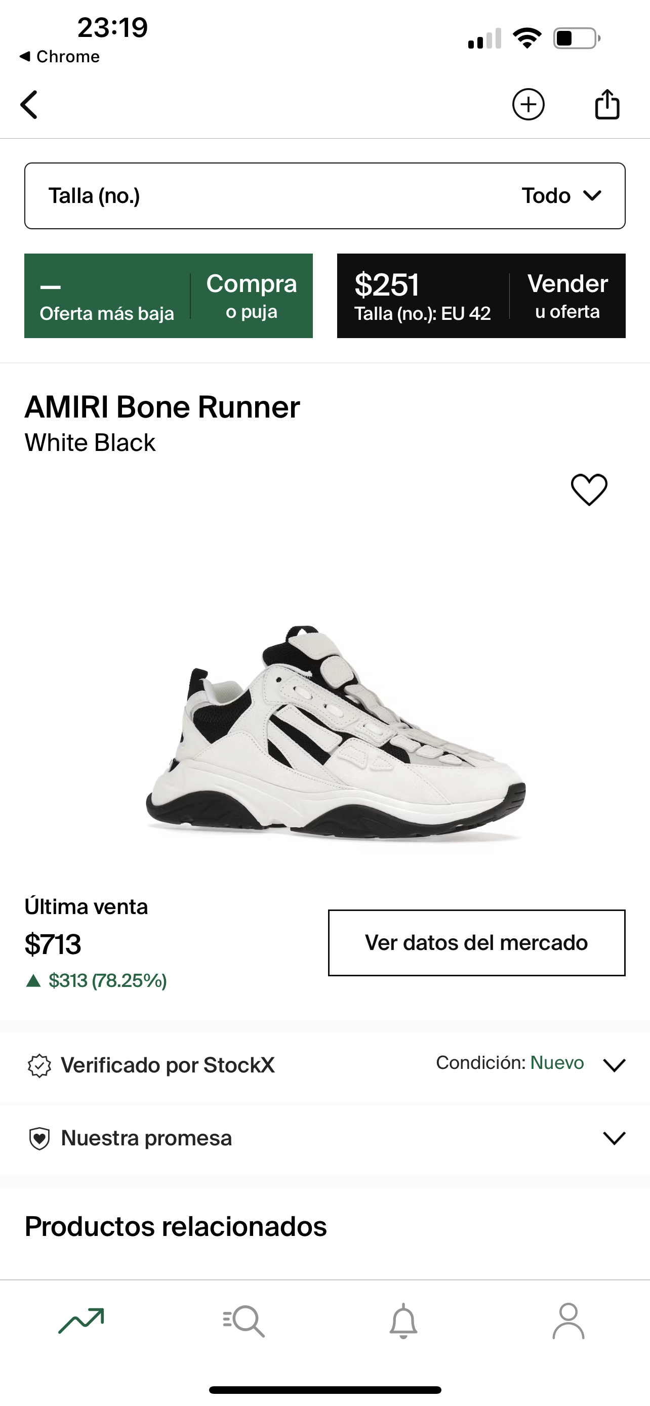 AMIRI Bone Runner / white black