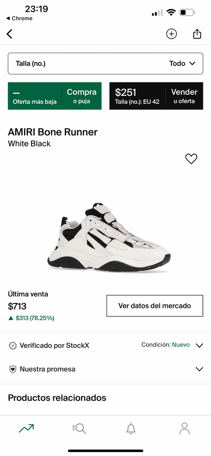 AMIRI Bone Runner / white black