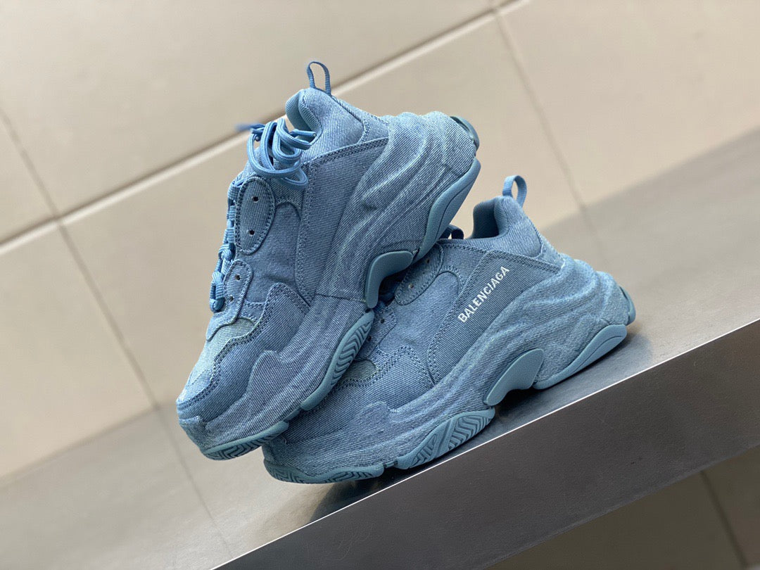 Balenciaga TRIPLE S SNEAKER DENIM IN BLUE