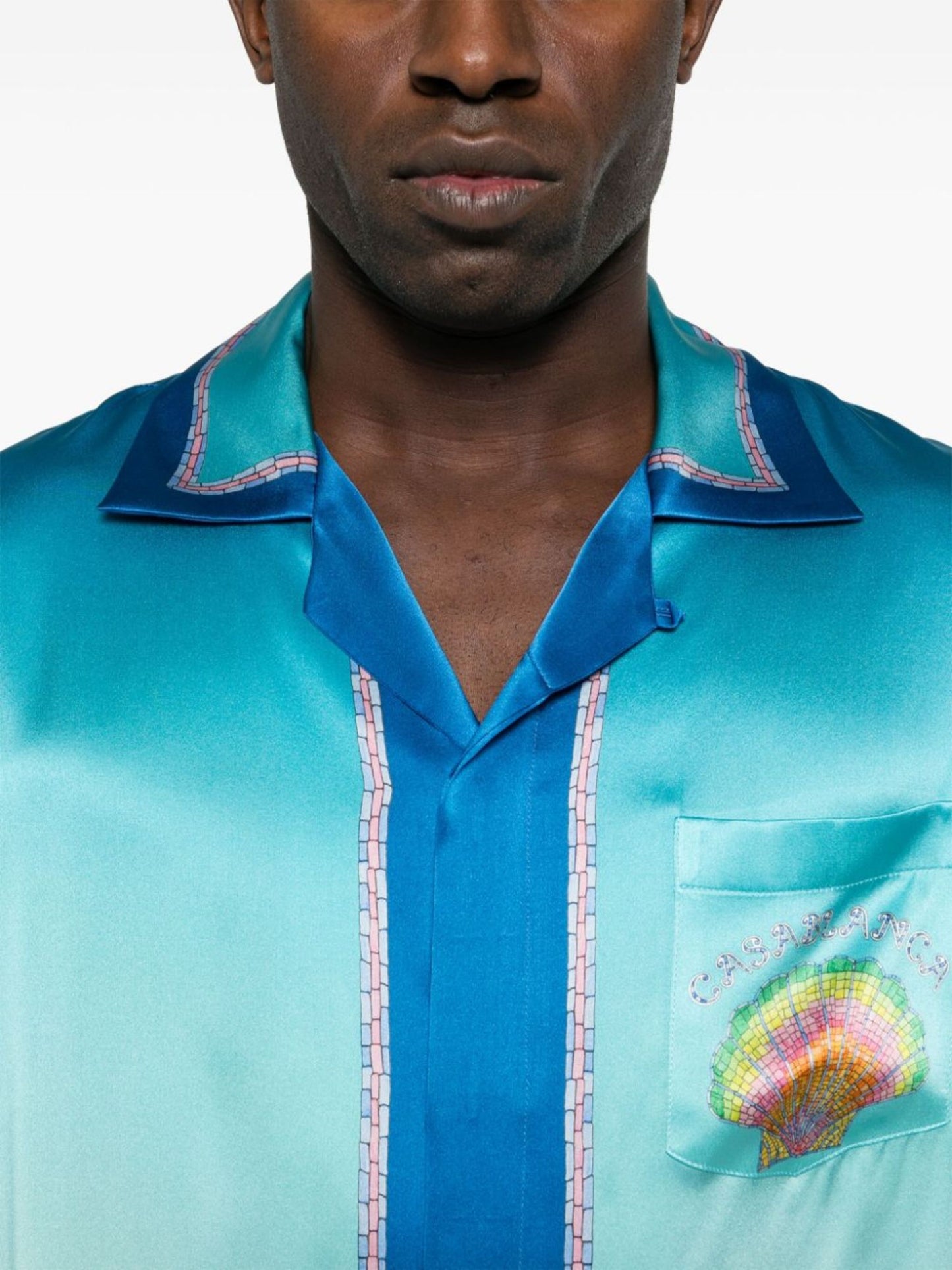 CASABLANCA COQUILLAGE COLORÉ SILK SHIRT