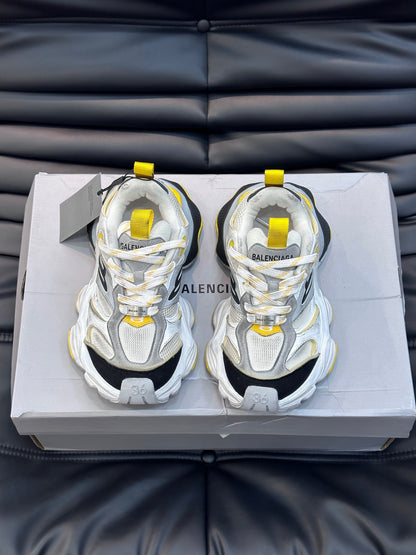 BALENCIAGA CARGO SNEAKERS IN GREY/BLACK/YELLOW