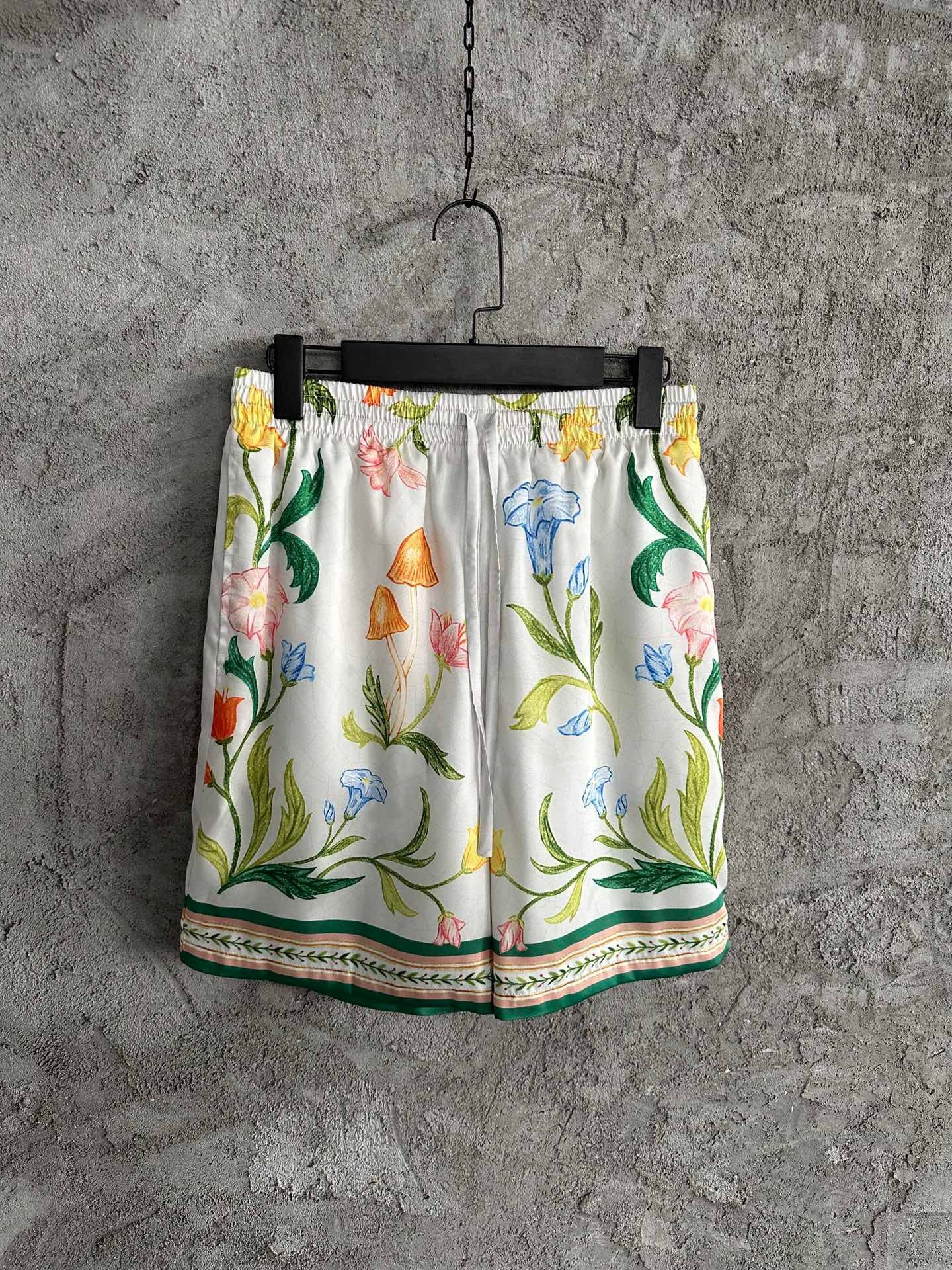 CASABLANCA L’arche Fleurie print  SILK SHORT