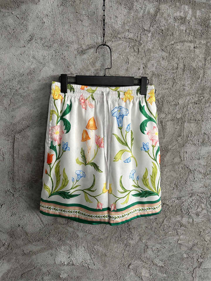 CASABLANCA L’arche Fleurie print  SILK SHORT